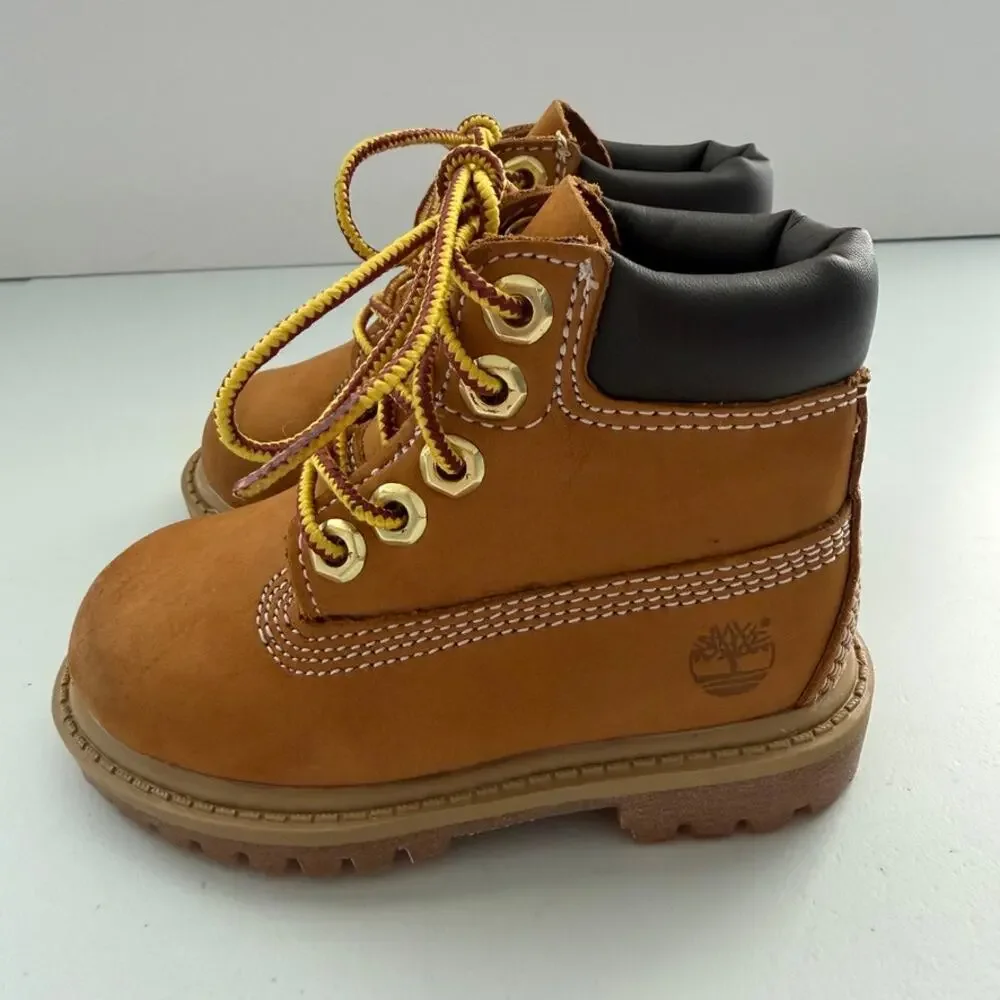 Timberland Toddler 12809 Classic Waterproof 6-Inch Wheat Leather Boots Size 6